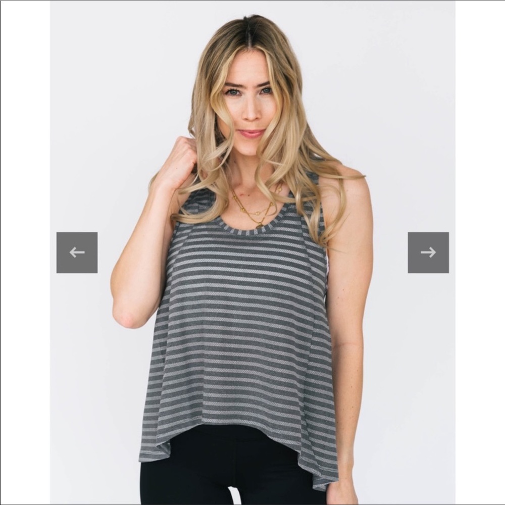 Zyia Gray Nimbus Split Back Tank